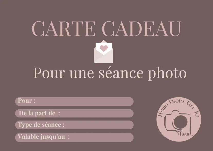 Carte Cadeau Studio Photo Chez Soi